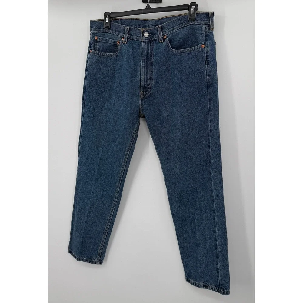 Levis 505 Regular Fit Jeans Mens‎ 36x29 Blue Denim Straight Leg Pants 00505-4886